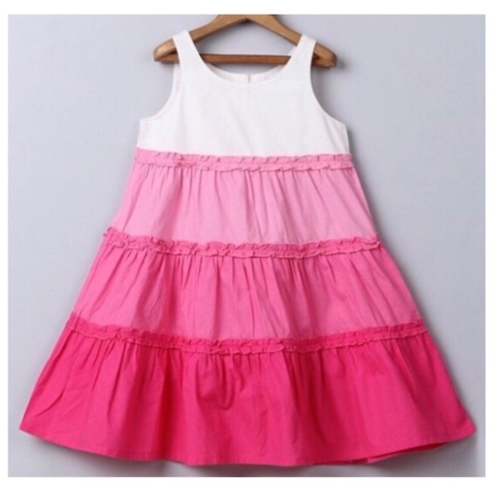 RELISTED  Pink Girls Tiered Sun Dress 12m-8y - Picture 2 of 8